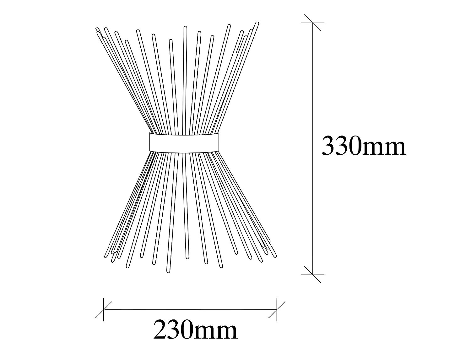 Wandleuchte - Metall - H. 33 cm - Schwarz - KIRPI
