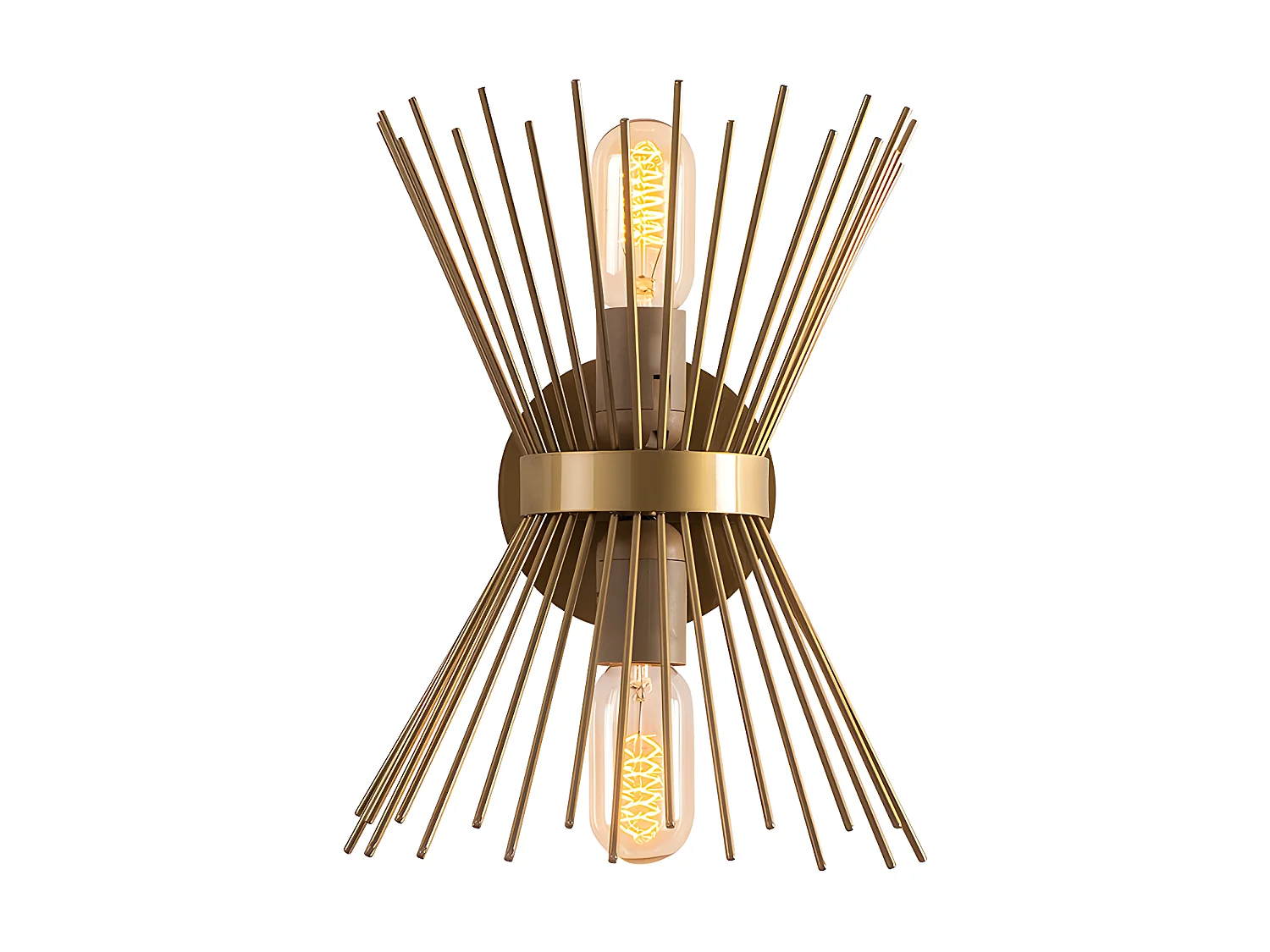 Metalen wandlamp KIRPI - H. 33 cm - Goudkleurig