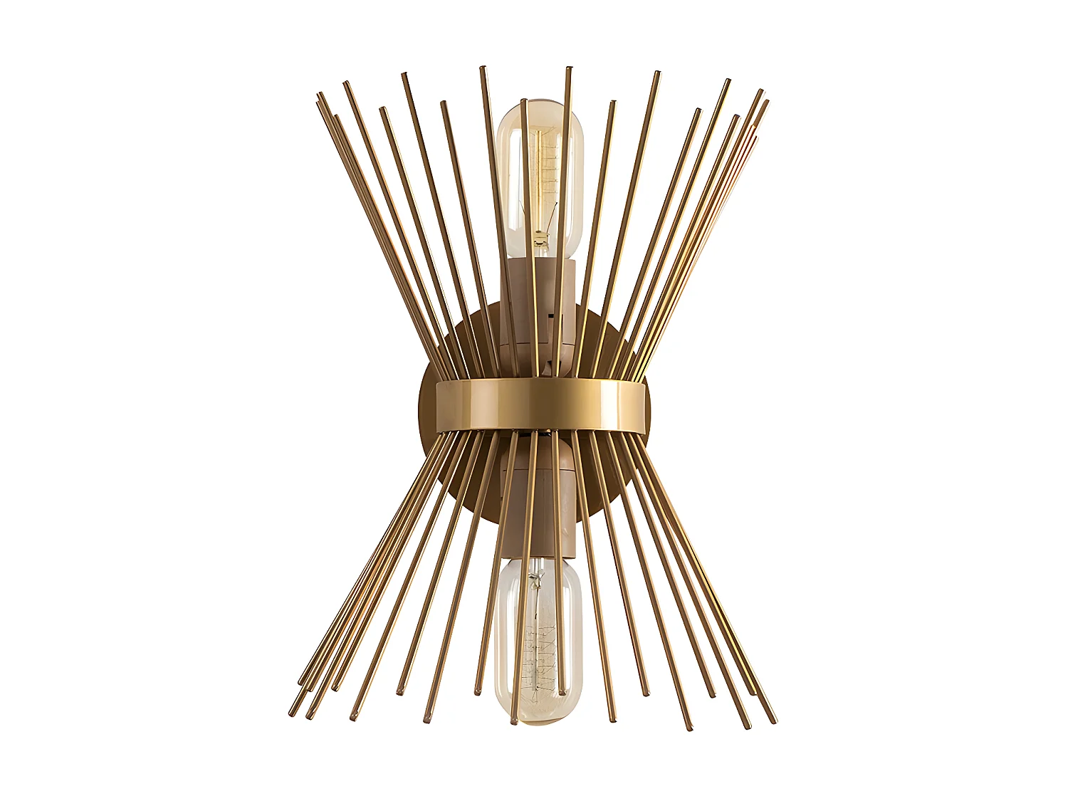 Metalen wandlamp KIRPI - H. 33 cm - Goudkleurig