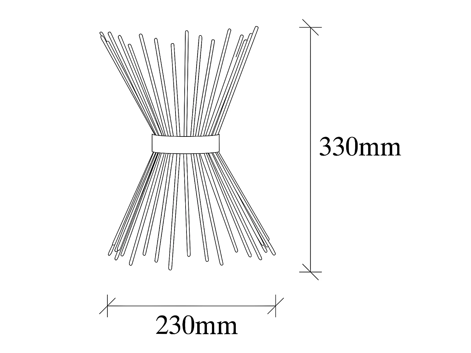 Metalen wandlamp KIRPI - H. 33 cm - Goudkleurig