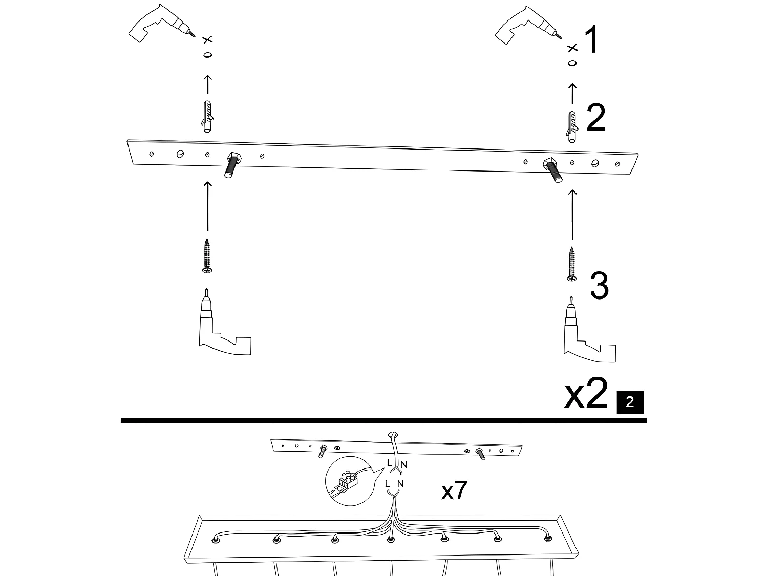 Deckenleuchte höhenverstellbar - Metall - 67 x 25/111 cm - Schwarz & Kupferfarben - YILDO