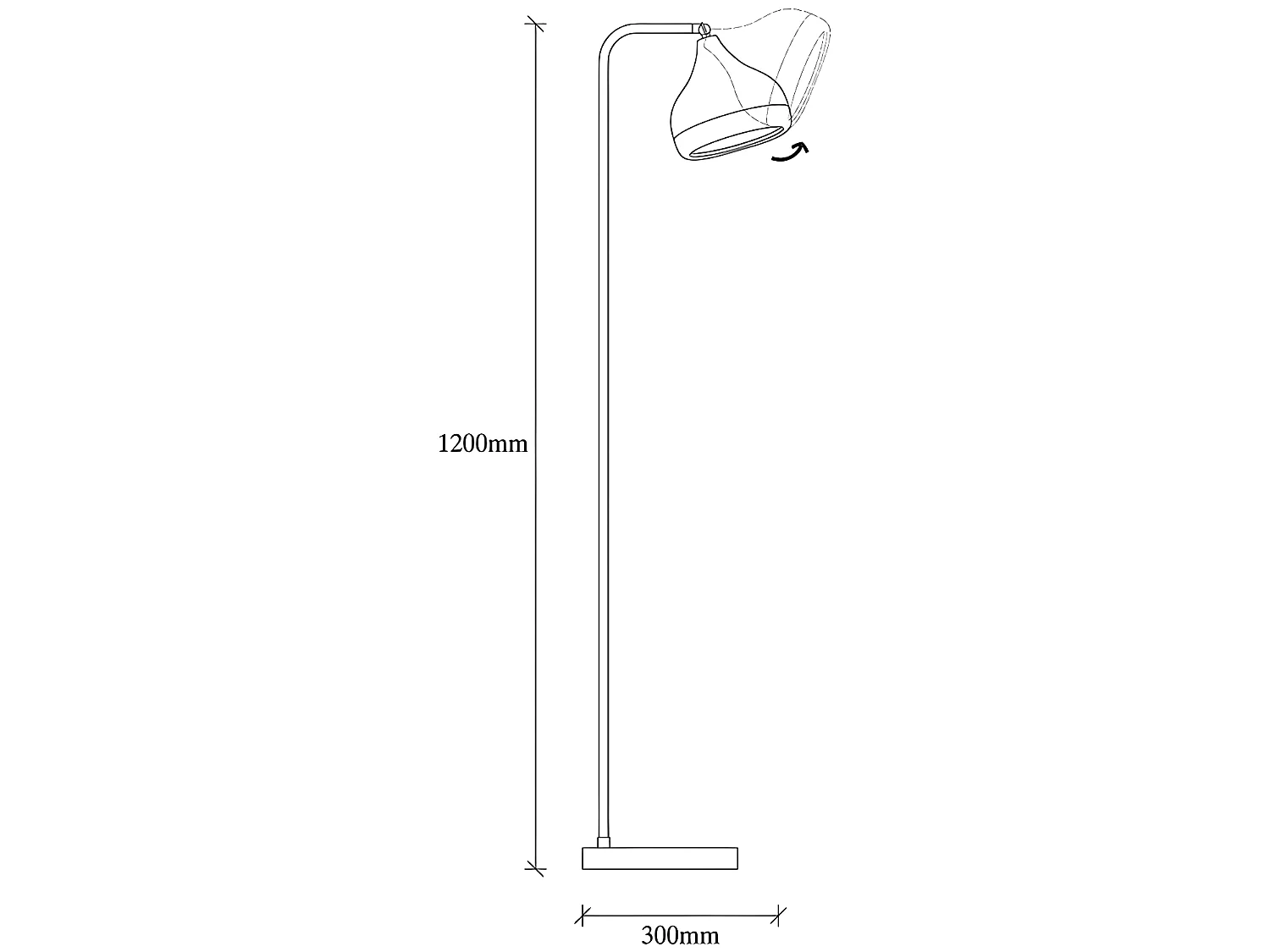 Lampa wisząca YILDO z metalu, z ruchomym abażurem – wysokość 120 cm – kolor czarny i miedziany