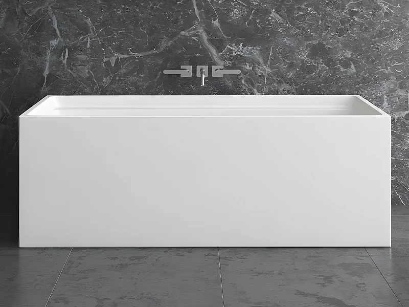 Wanna wolnostojąca prostokątna – 232 l – 150 × 75 × 60 cm (dł. × szer. × wys.) – kolor biały – akrylowa - ASPIUS