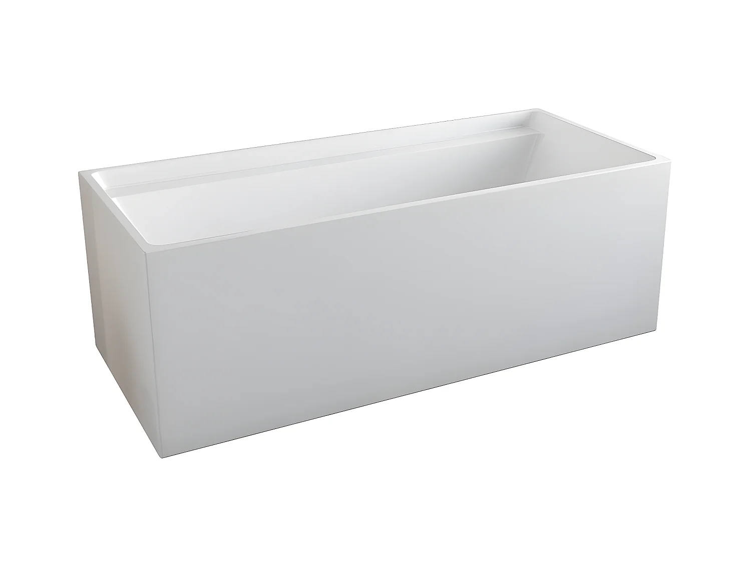Baignoire îlot rectangulaire - 232 L - 150 x 75 x 60 cm - Blanche - Acrylique - ASPIUS
