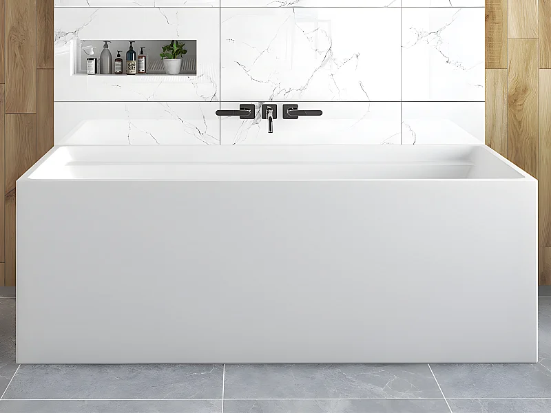 Bañera exenta rectangular - 280 L - 170 x 75 x 60 cm - Blanco - Acrílico - ASPIUS
