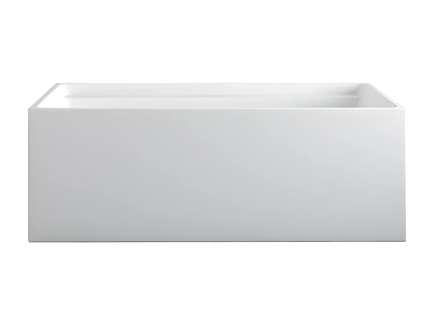 Banheira clássica retangular de 280 L dimensões 170 x 75 x 60 cm cor branco em acrílico - ASPIUS