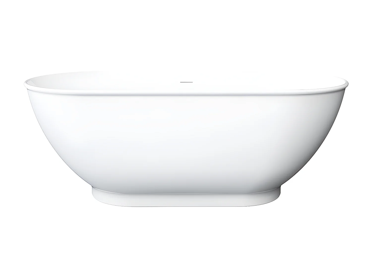 Bañera exenta ovalada - 240 L - 170 x 75 x 60 cm - Blanco - Acrílico - MOBULA