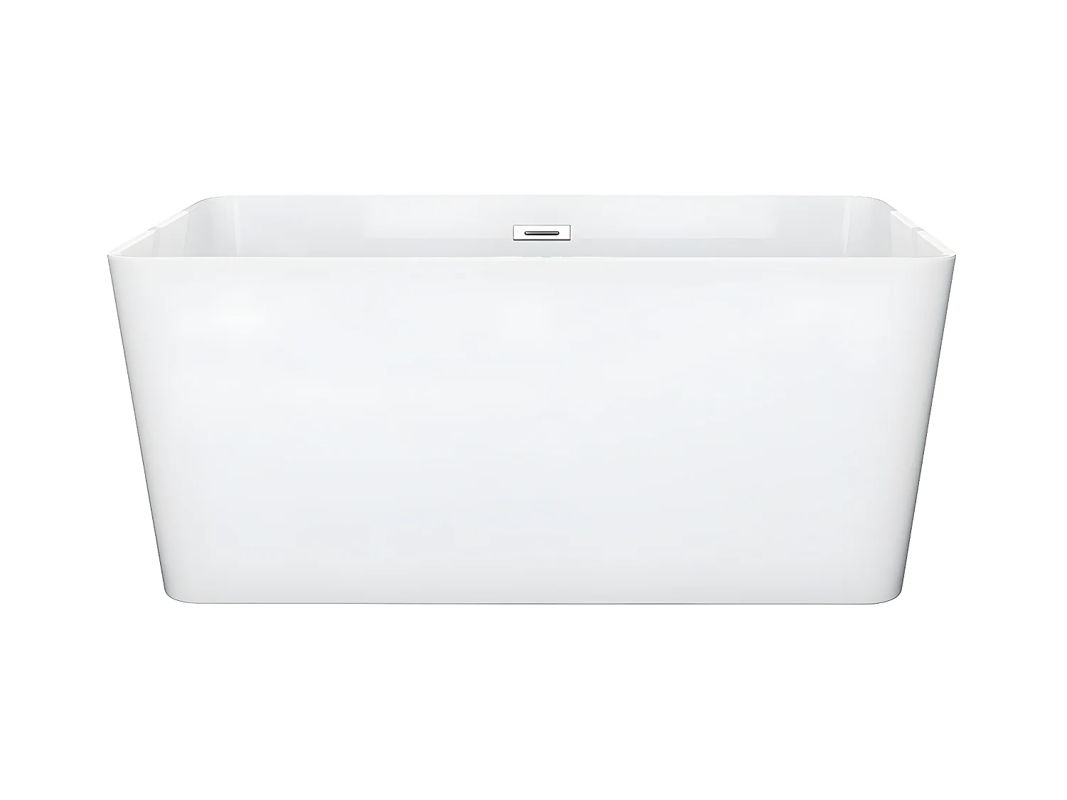 Baignoire îlot rectangulaire - 197 L - 130 x 70 x 55 cm - Blanche - Acrylique - SPICARA