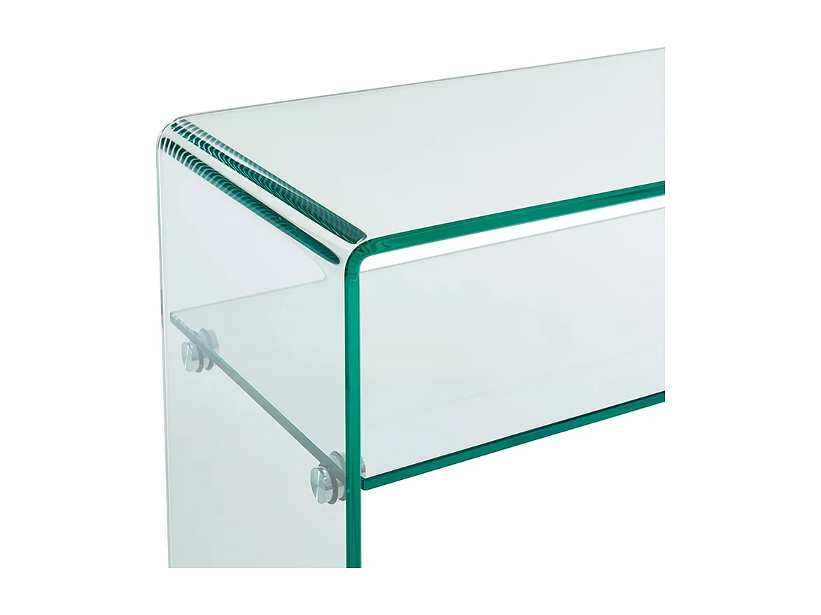 Console - 1 niche - Verre trempé - Transparent - STILEOS