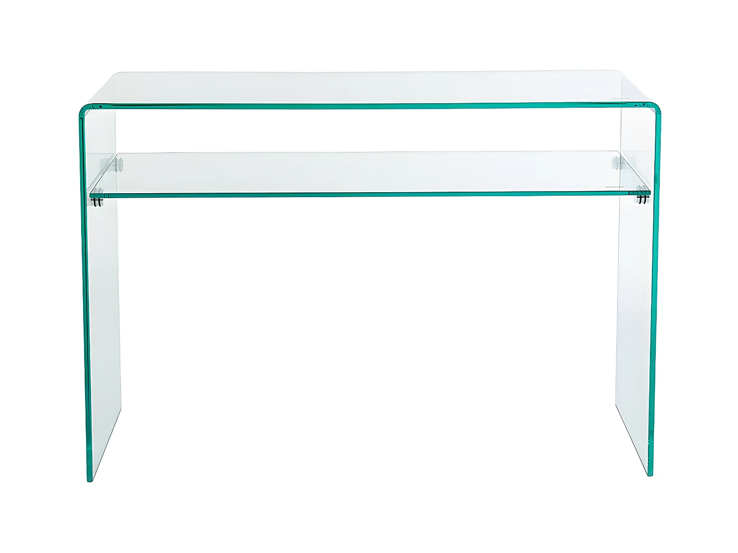 Wandkonsole mit Ablage - Sicherheitsglas - Transparent - STILEOS