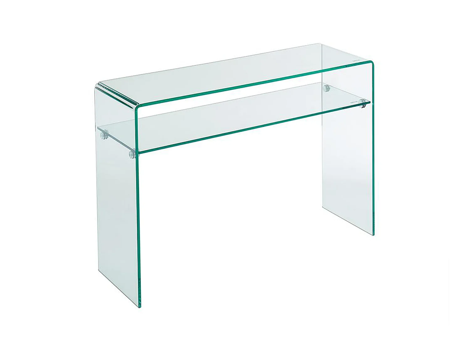 Wandkonsole mit Ablage - Sicherheitsglas - Transparent - STILEOS