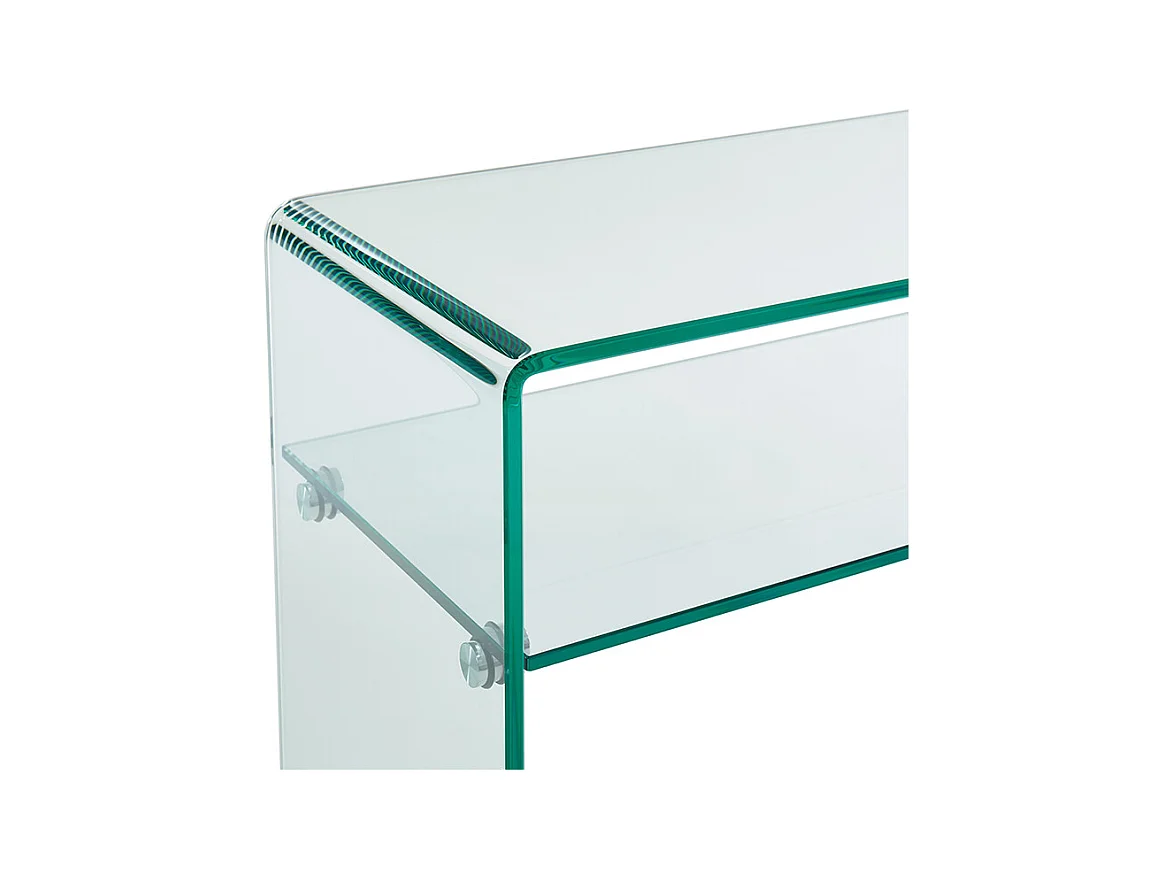 Wandkonsole mit Ablage - Sicherheitsglas - Transparent - STILEOS