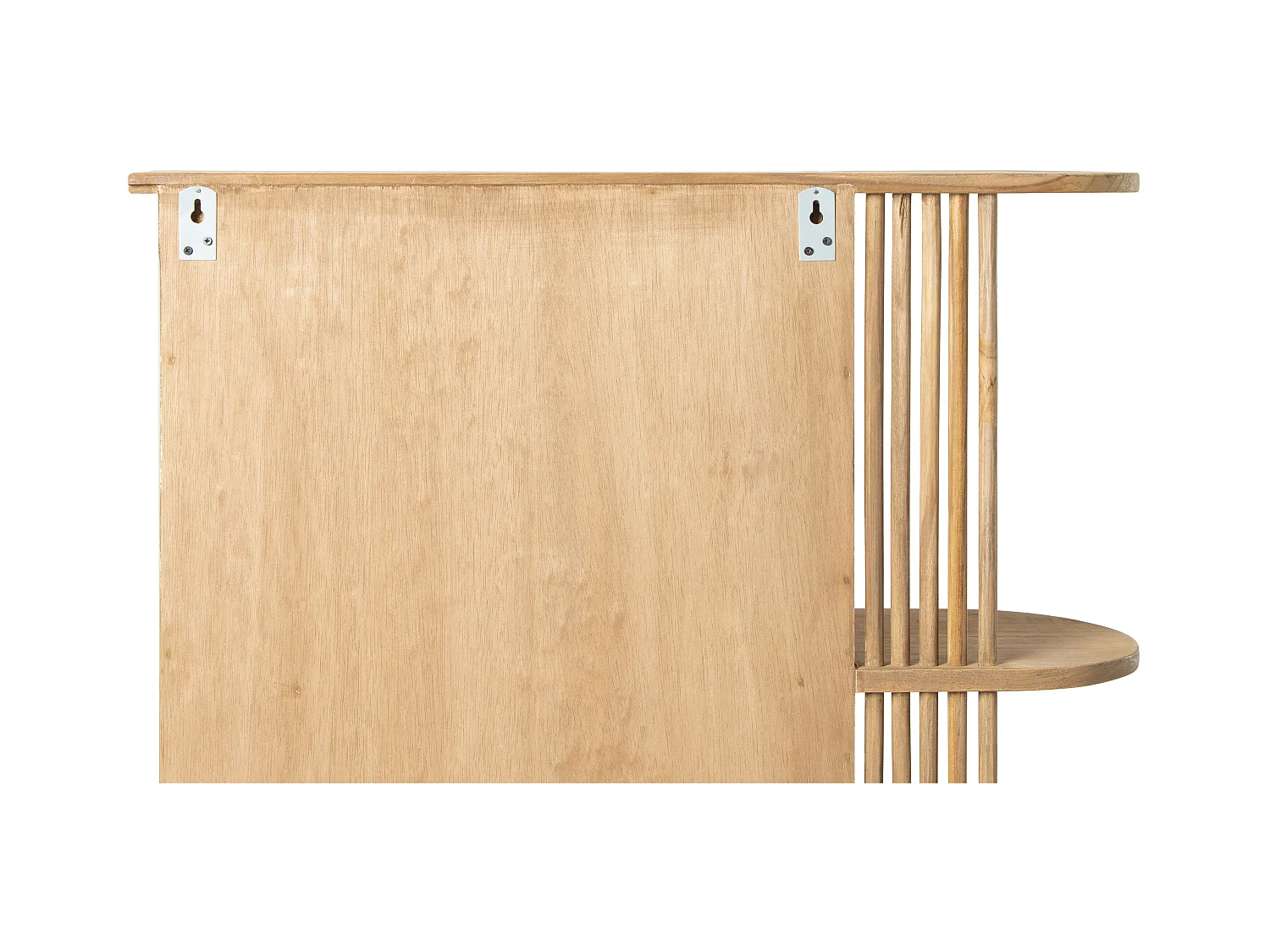 Armoire murale de salle de bain en teck avec miroir et niches - Coloris naturel - CIMAHI