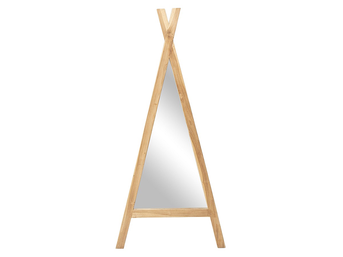 Kinderspiegel Tipi - 55 x 120 cm - Mindi-Holz - Naturfarben - BATAM günstig online kaufen