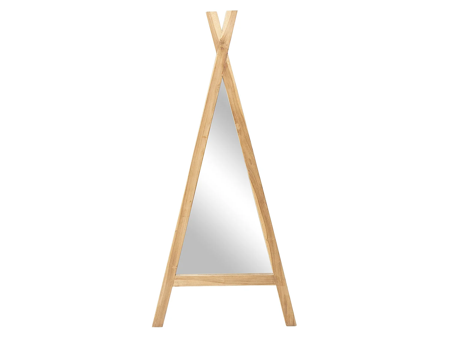 Miroir enfant tipi en bois de mindi - L. 55 x H. 120 cm - Naturel - BATAM