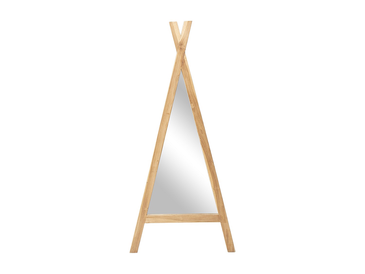Kinderspiegel Tipi - 55 x 120 cm - Mindi-Holz - Naturfarben - BATAM günstig online kaufen