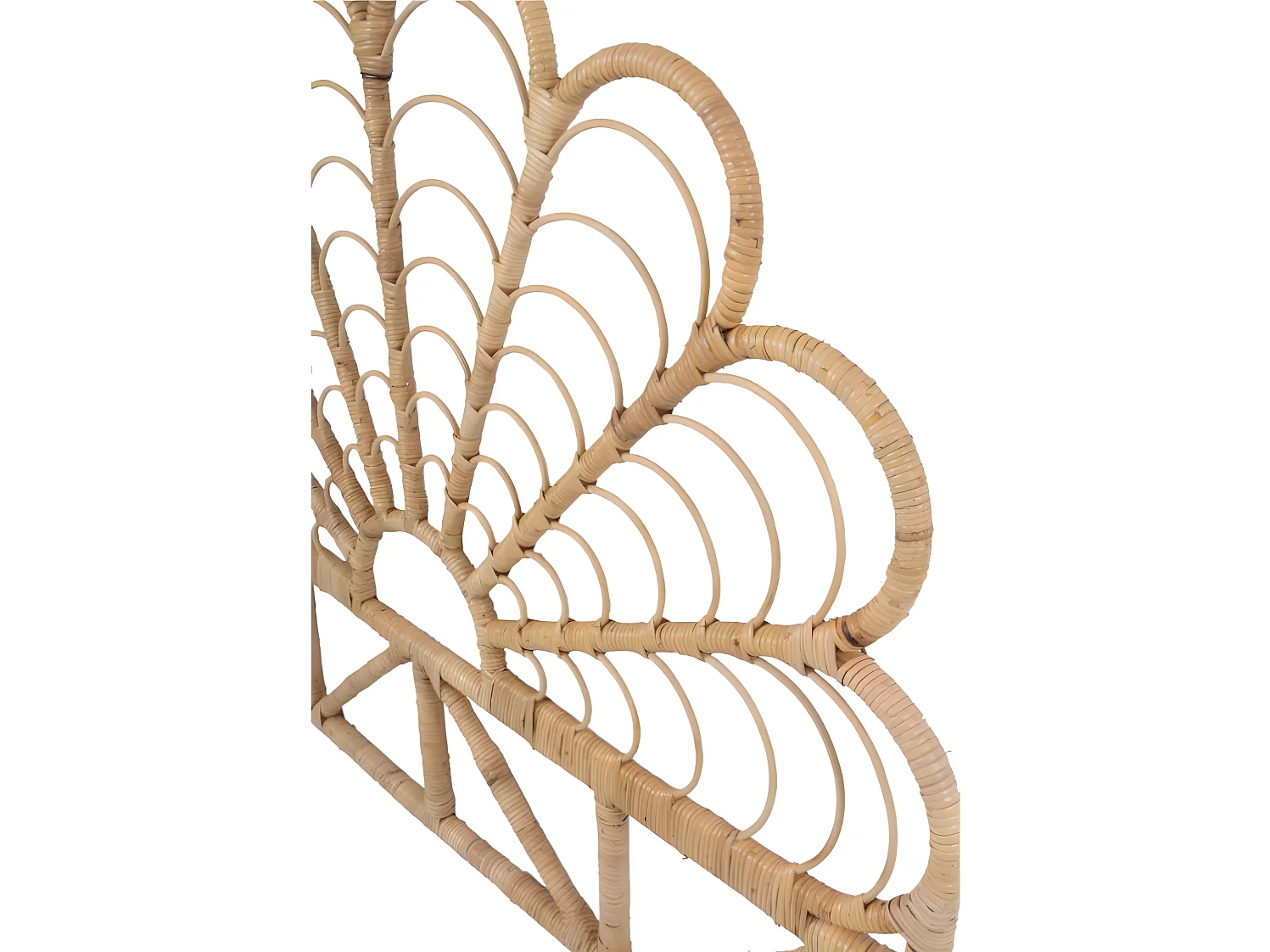 Cabeceira de cama de 160 cm em rotim cor natural - FLOSIA