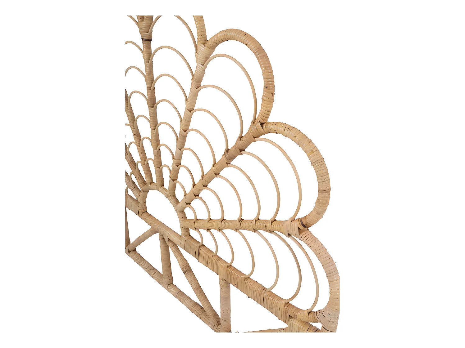 Bettkopfteil - Rattan - 140 cm - Naturfarben - FLOSIA