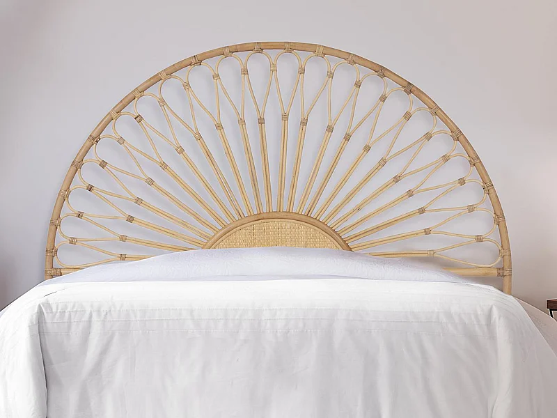 Tête de lit 140 cm - Rotin - Naturel - SOLIA