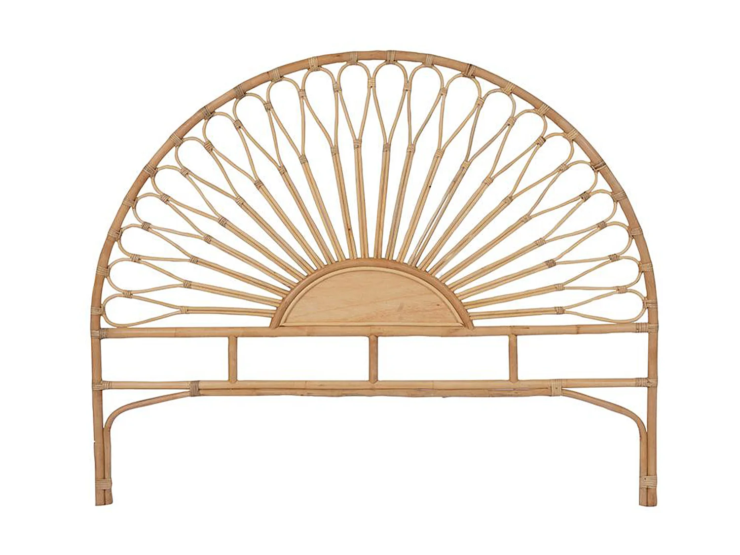 Zagłówek 160 cm – rattan – kolor naturalny SOLIA