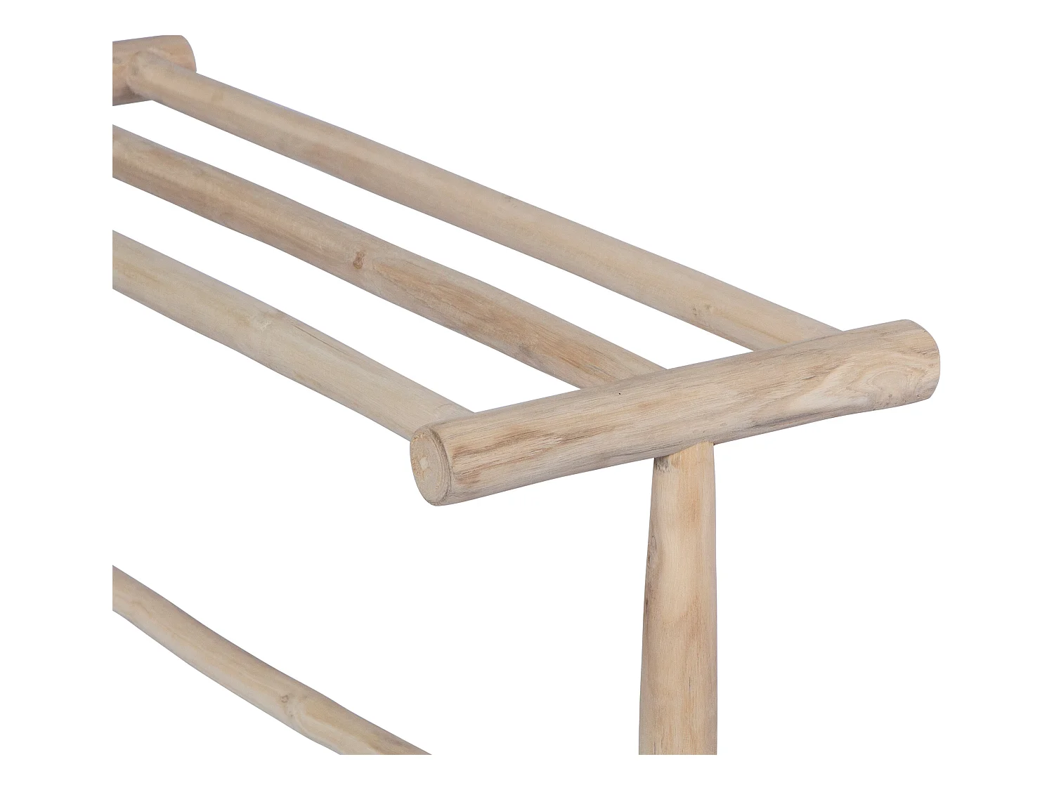 Handdoekhouder op poten van massief teakhout - L80 cm x D29 cm x H75 cm - FODNA