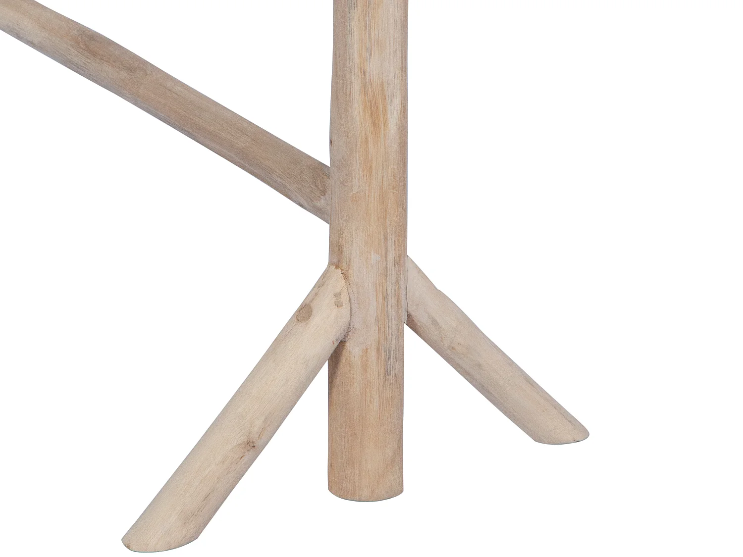 Porte-serviettes sur pieds en bois de teck massif - L 80 cm x P 29 cm x H 75 cm – FODNA