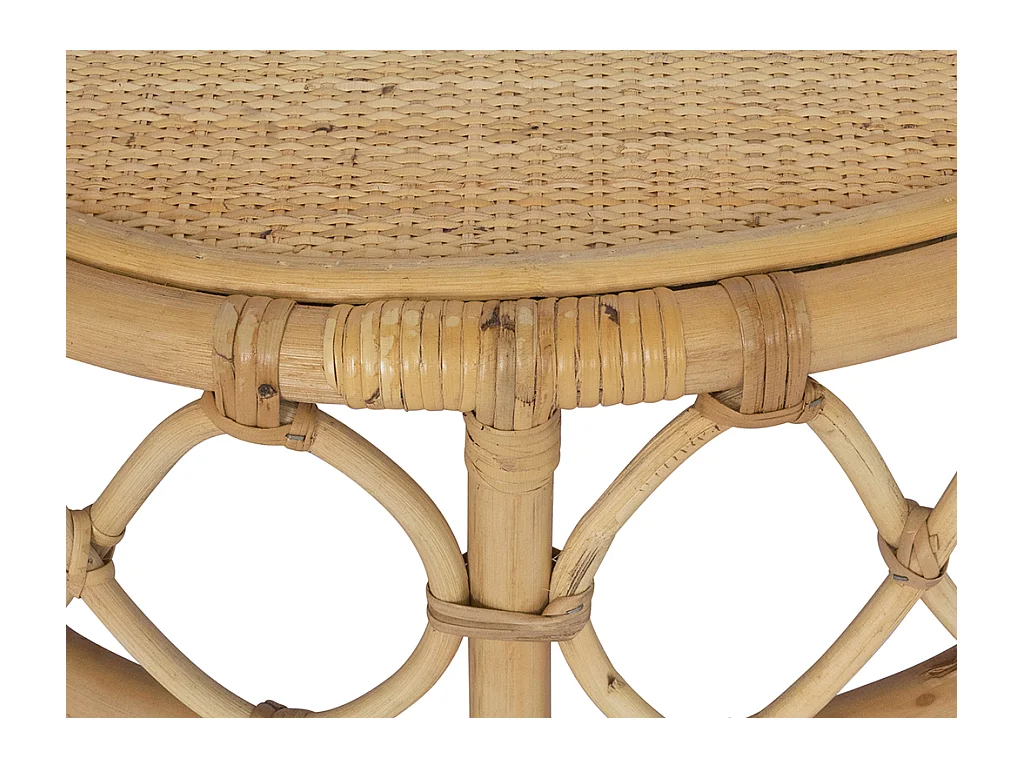 Inschuifbare salontafel van rotan - Naturelkleurig - RONITA