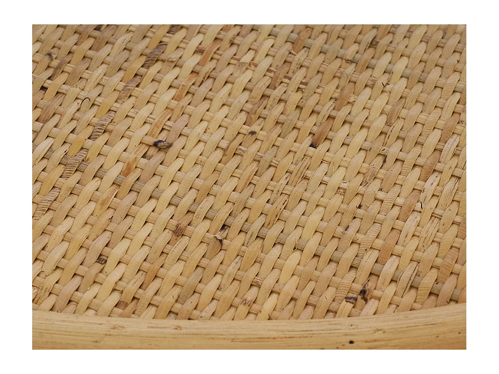 Inschuifbare salontafel van rotan - Naturelkleurig - RONITA