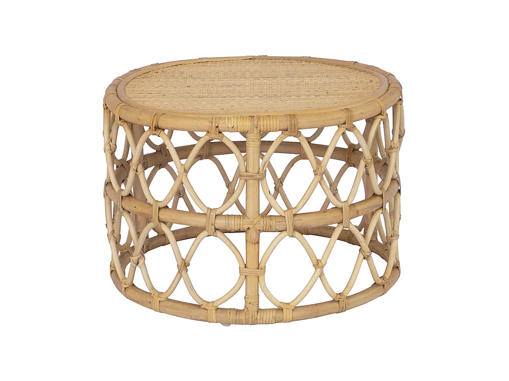 Inschuifbare salontafel van rotan - Naturelkleurig - RONITA