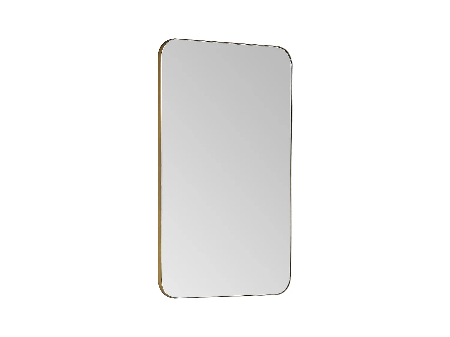Miroir de salle de bain rectangle contour doré - 50 x 80 cm - DEMETRIA
