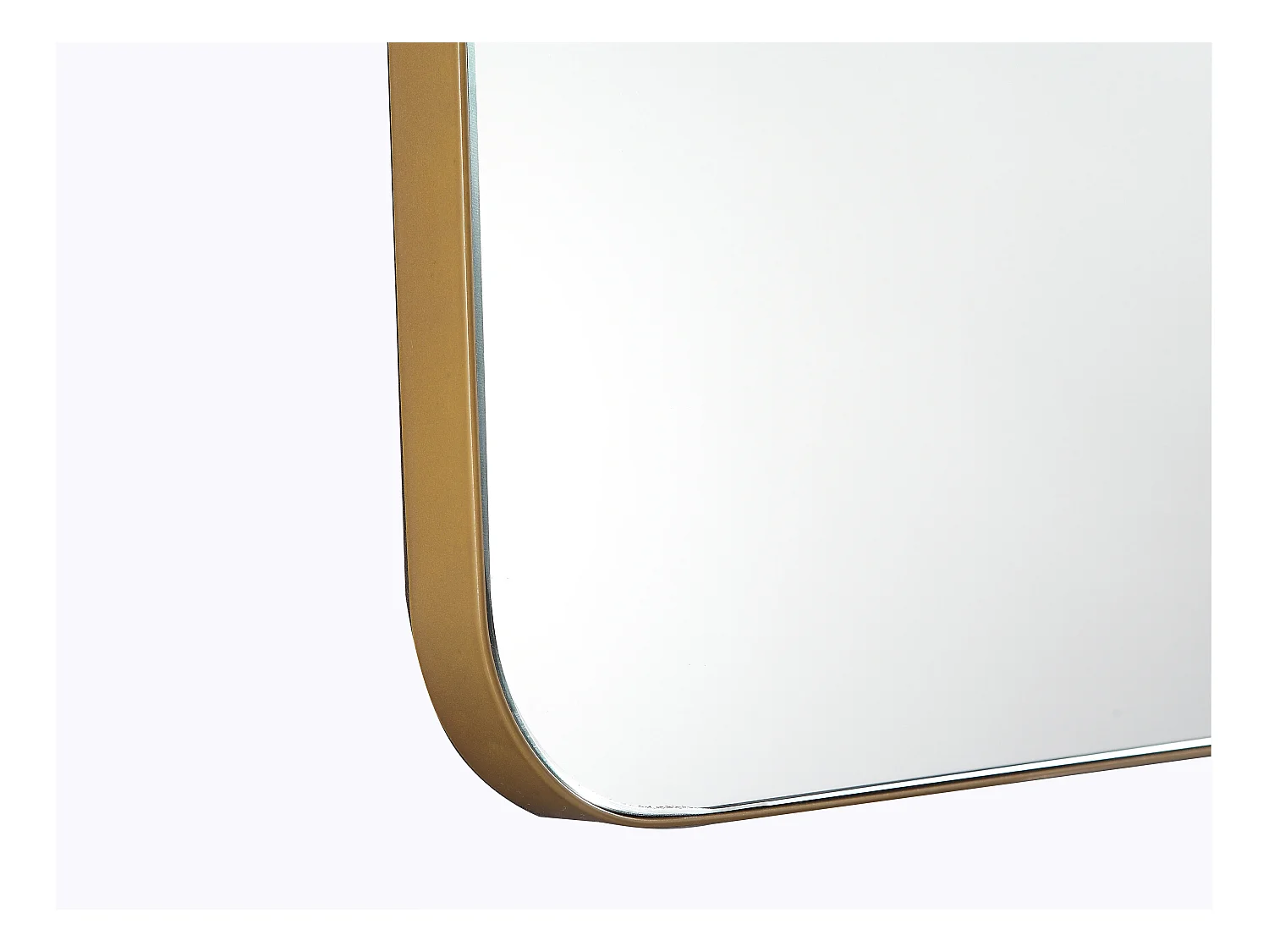Miroir de salle de bain rectangle contour doré - 50 x 80 cm - DEMETRIA