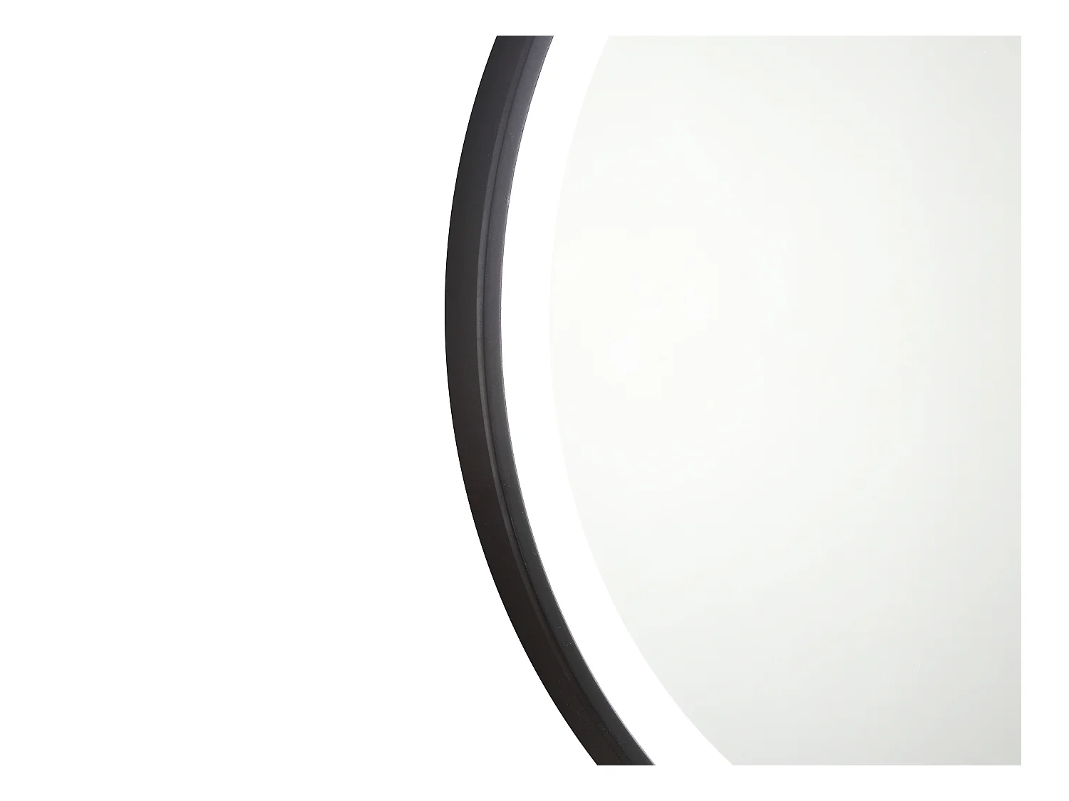 Miroir de salle de bain lumineux rond noir avec Leds - D. 80 cm - NUMEA
