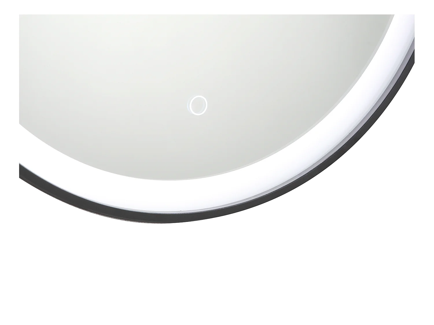Miroir de salle de bain lumineux rond noir avec Leds - D. 80 cm - NUMEA