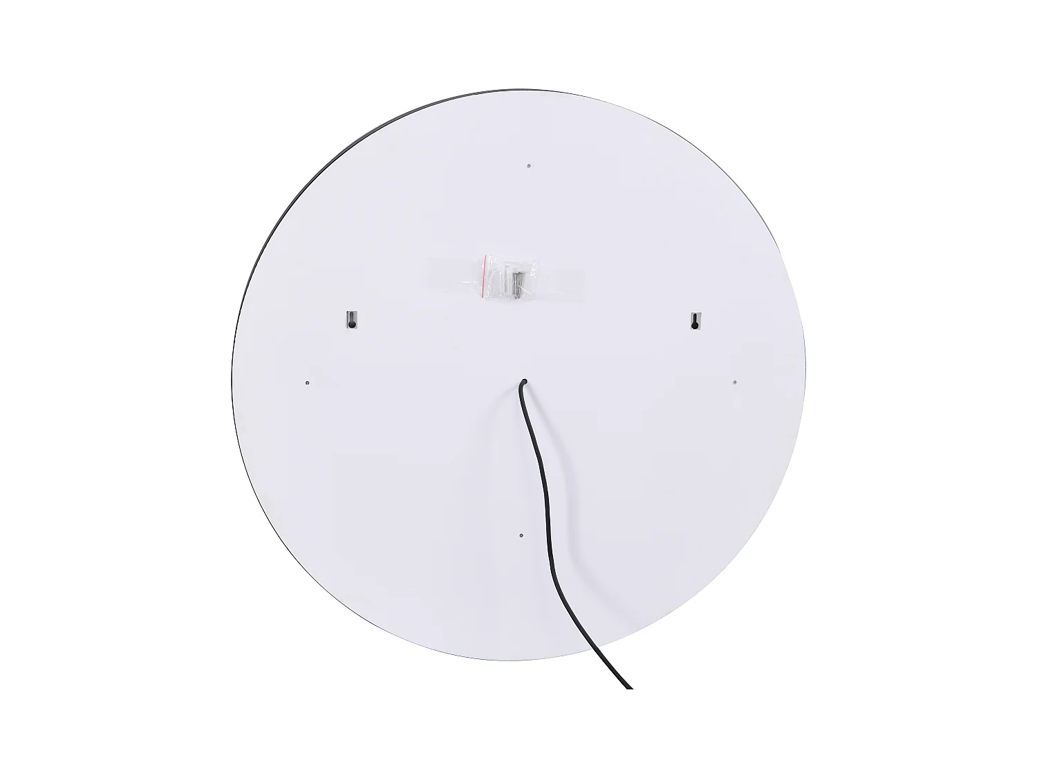 Miroir de salle de bain lumineux rond noir avec Leds - D. 80 cm - NUMEA