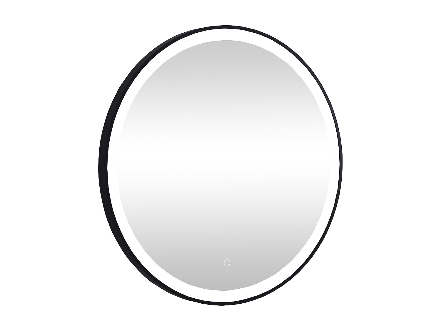 Badezimmerspiegel rund mit LED-Beleuchtung - D 80 cm - Schwarz - NUMEA günstig online kaufen