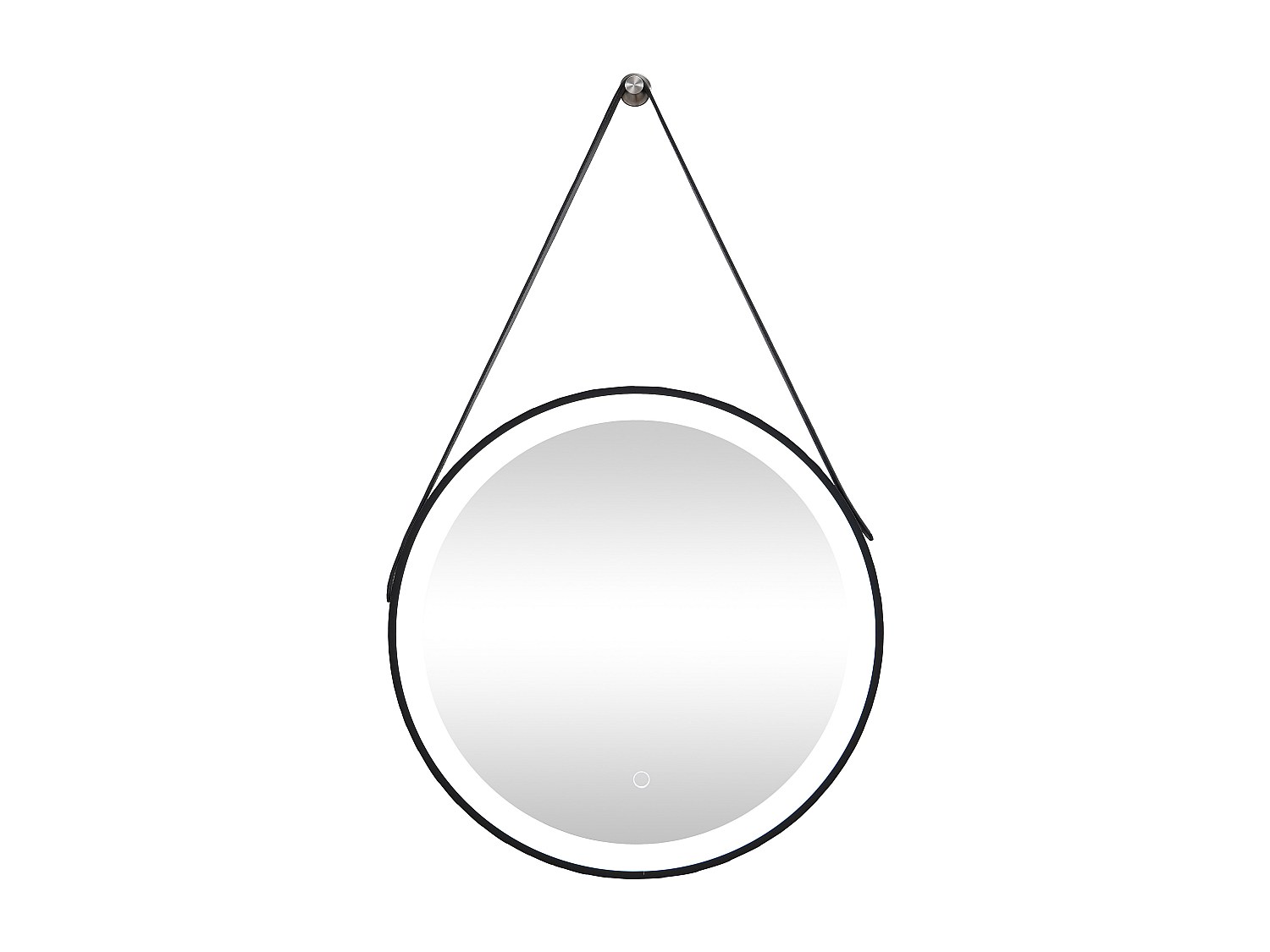 Badezimmerspiegel hängend mit Aufhänger beschlagfrei - 60 x 60 cm - Schwarz günstig online kaufen