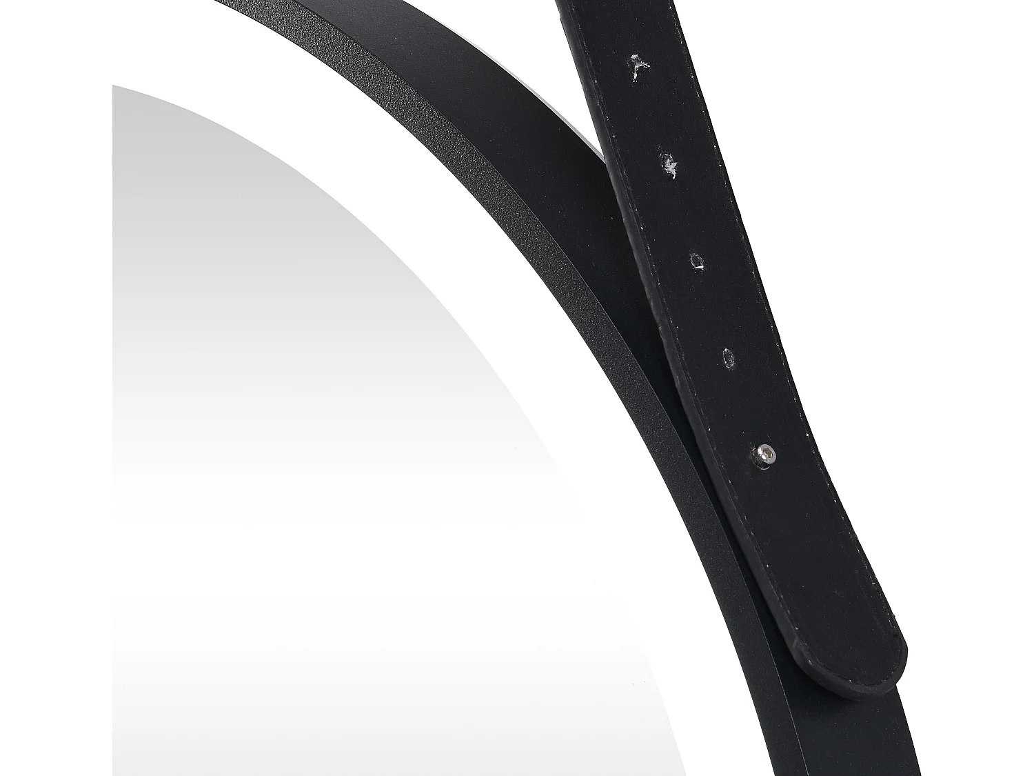 Specchio per bagno luminoso antiappannamento sospeso con gancio e contorno 60 x 60 cm Nero - BORJA