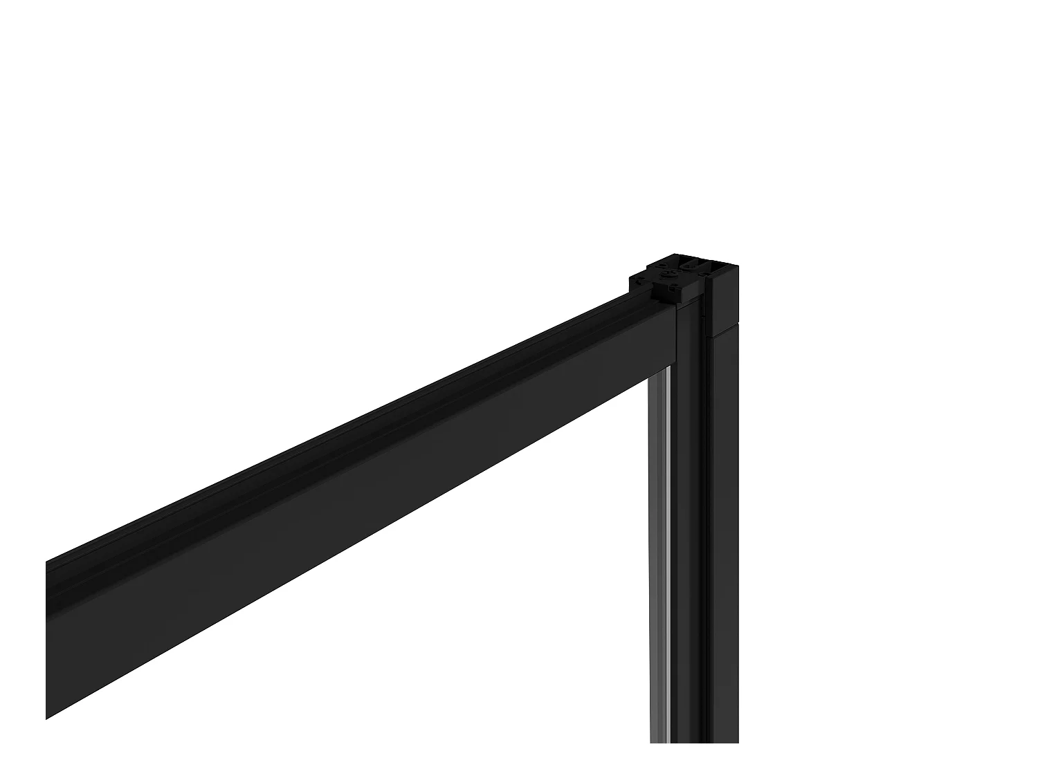 Mampara corredera para bañera negro mate con toallero - 120x140 cm - WAIMEA