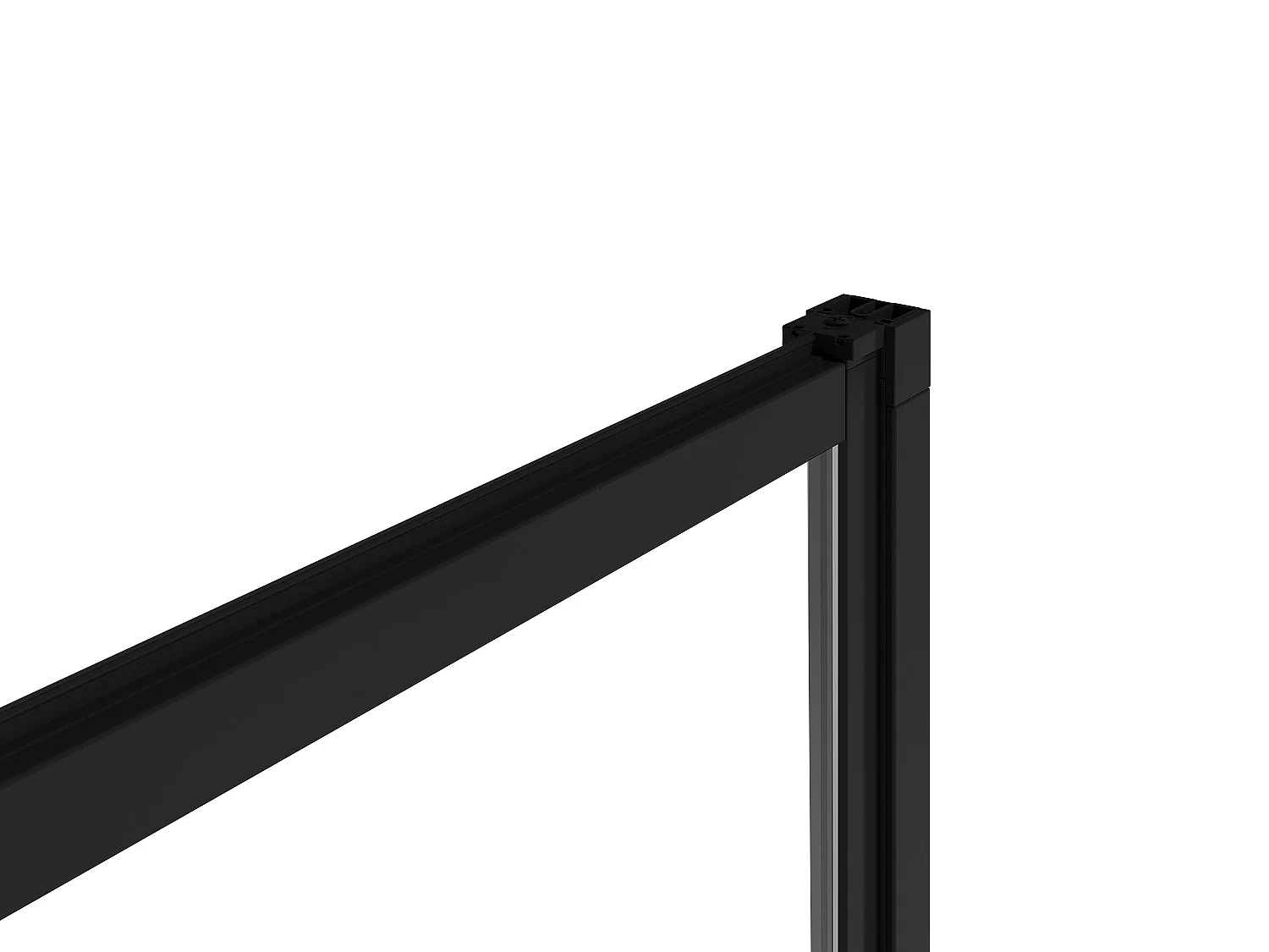 Parawan nawannowy przesuwny w kolorze czarnym matowym z wieszakiem na ręczniki – 120 × 140 cm – WAIMEA