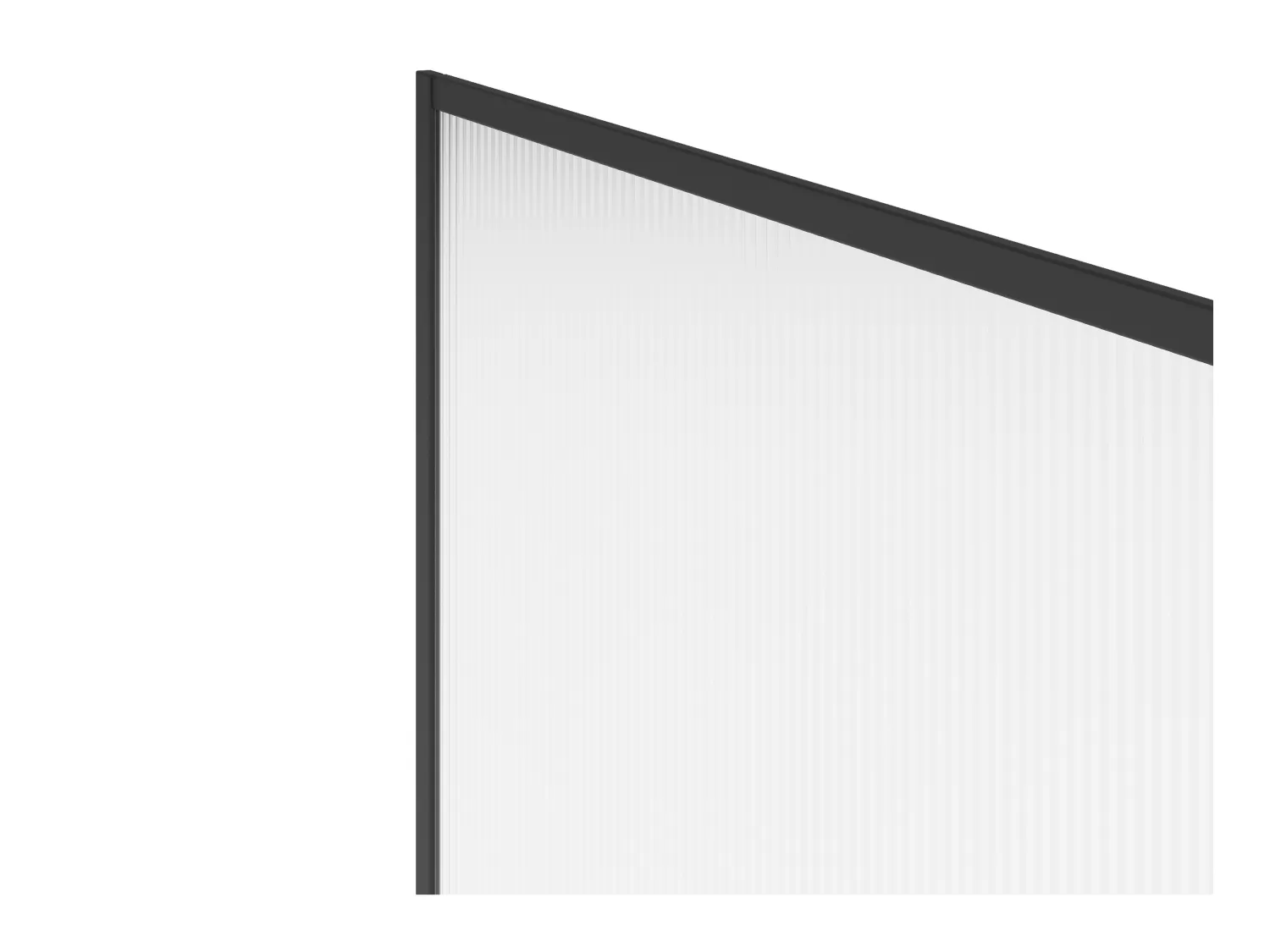Paroi de douche à l'italienne avec verre texturé - 120x200 cm, noir mat - VIRANA