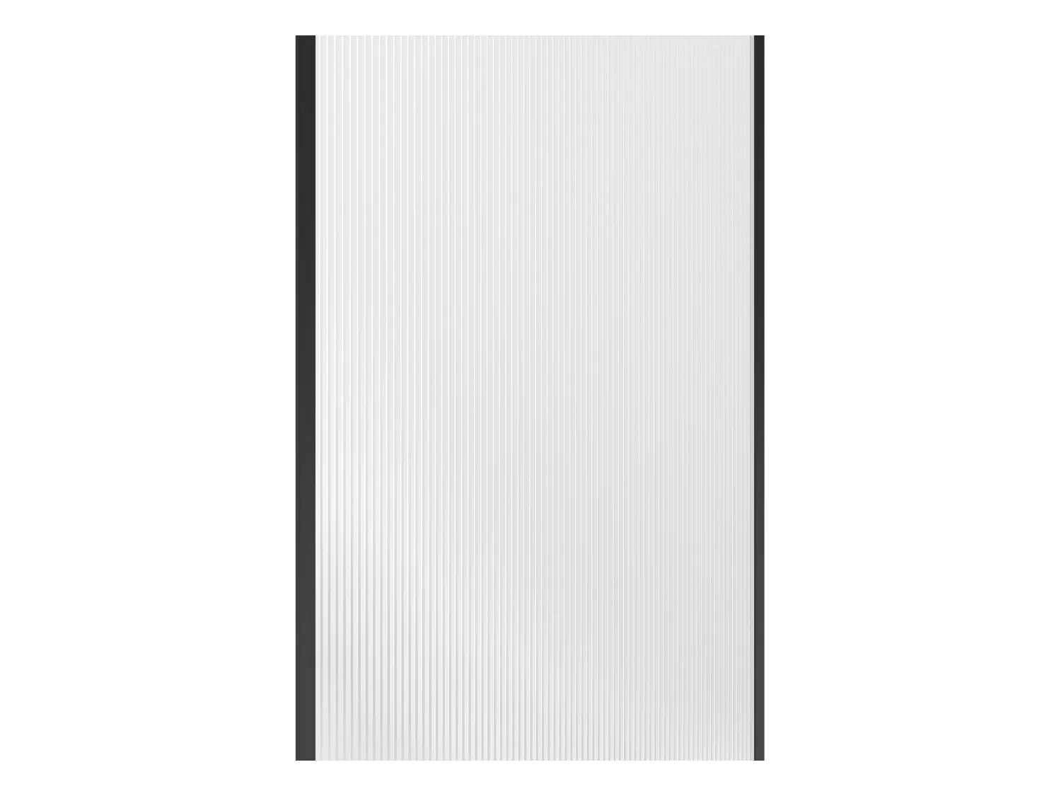 Paroi de douche à l'italienne avec verre texturé - 120x200 cm, noir mat - VIRANA