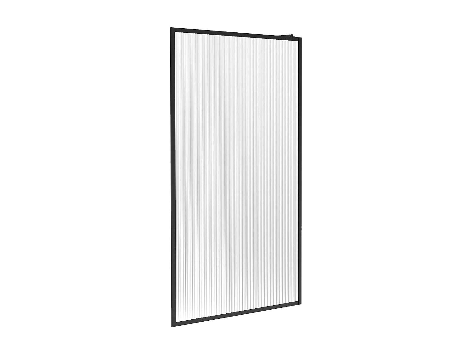 Duschtrennwand Seitenwand italienische Dusche - 120 x 200 cm - Schwarz matt - VIRANA