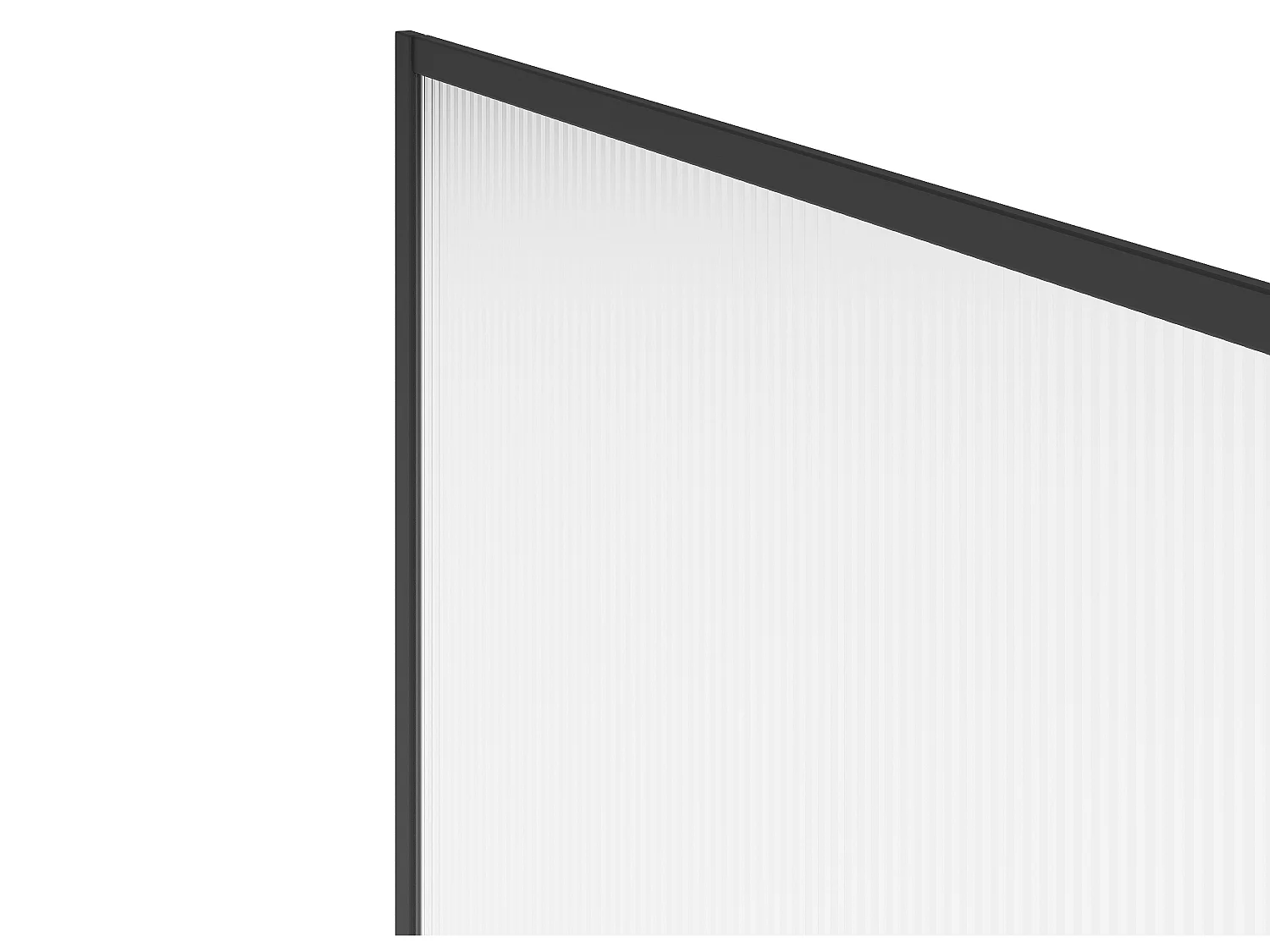 Duschtrennwand Seitenwand italienische Dusche - 120 x 200 cm - Schwarz matt - VIRANA