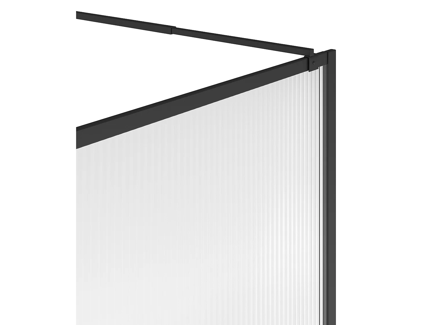 Duschtrennwand Seitenwand italienische Dusche - 120 x 200 cm - Schwarz matt - VIRANA