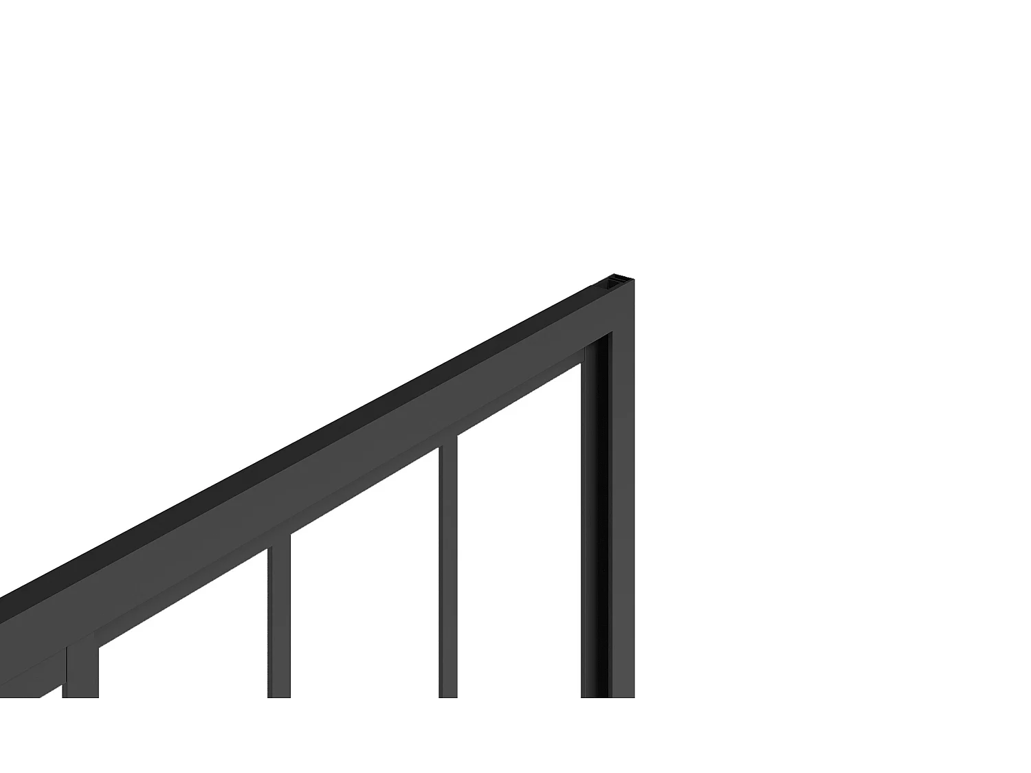 Porta de duche de correr preto mate estilo atelier 120 x 195 cm - URBANIK