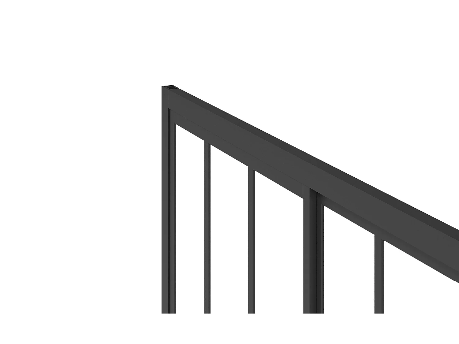 Porta de duche de correr preto mate estilo atelier 120 x 195 cm - URBANIK