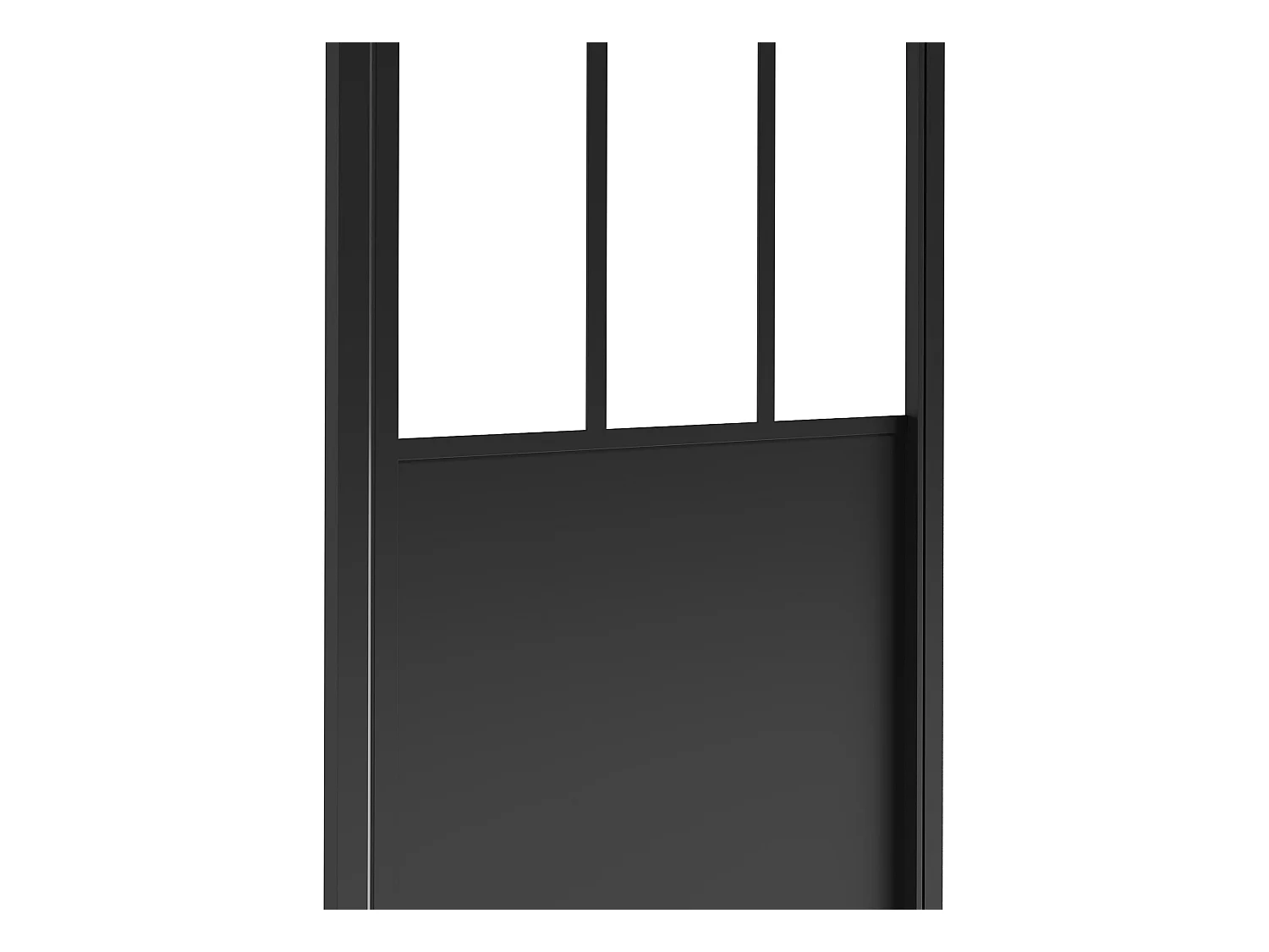 Puerta de ducha pivotante negro mate estilo atelier - 80 x 195 - URBANIK