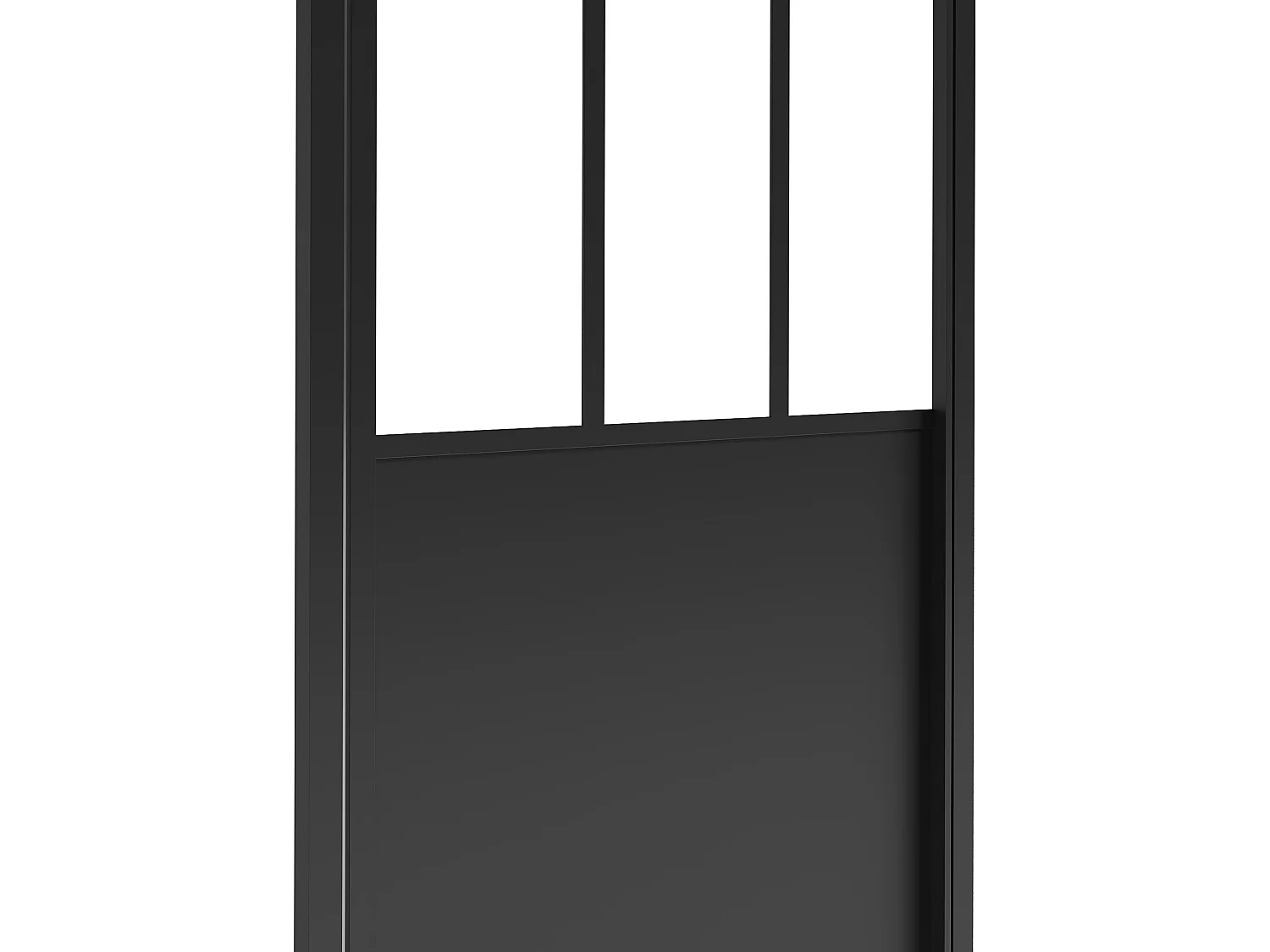 Mat sort svingdør til bruser i atelieristil - 80 x 195 cm - URBANIK