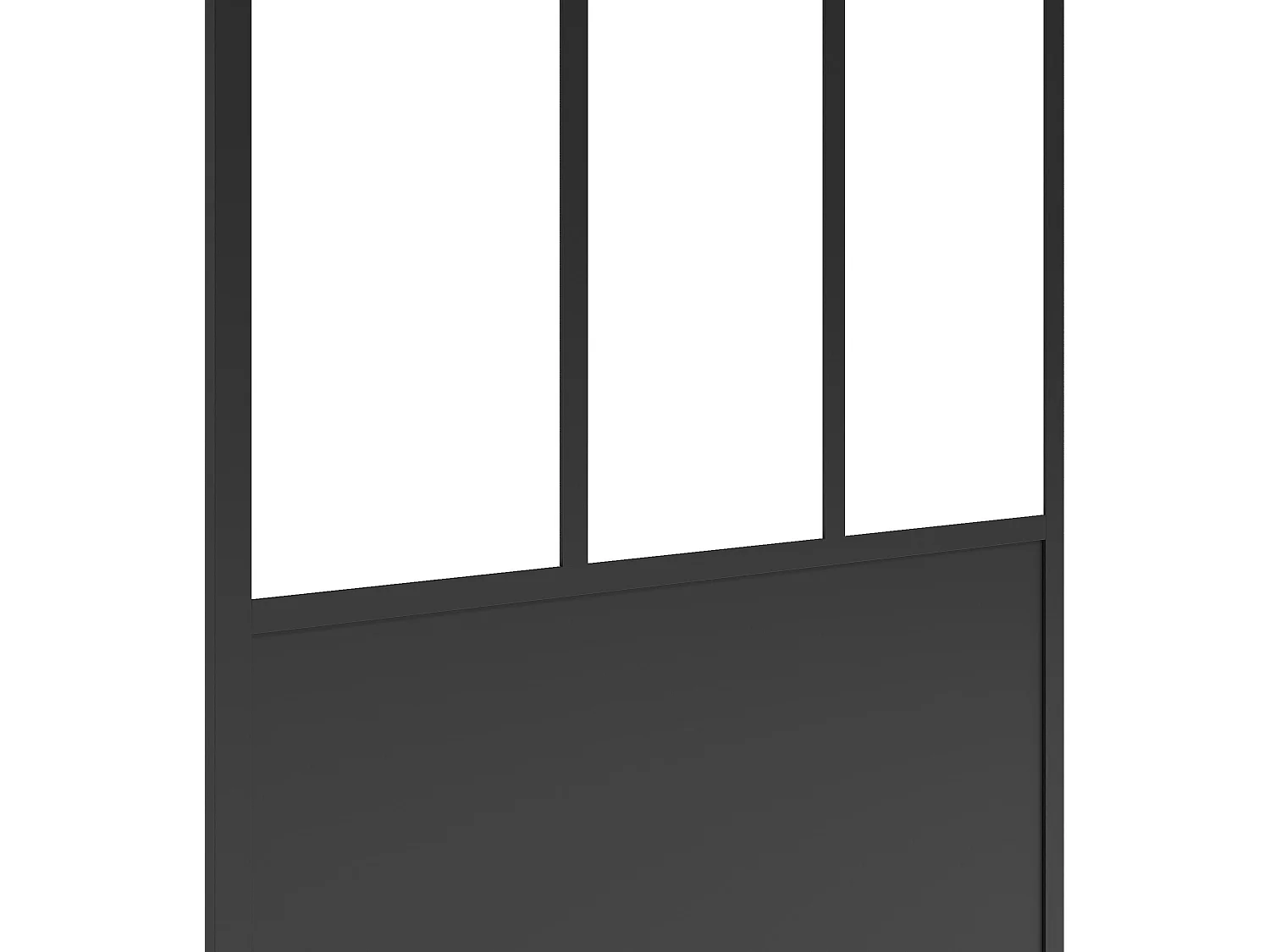 Ścianka prysznicowa czarna matowa styl industrialny - 120 x 200 cm - URBANIK