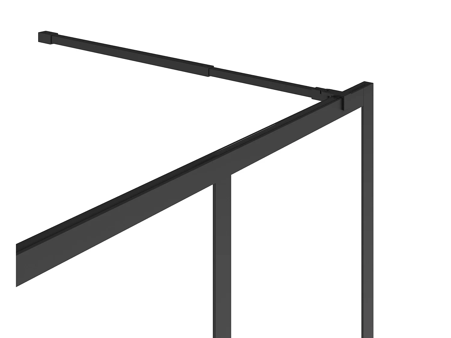 Ścianka prysznicowa czarna matowa styl industrialny - 120 x 200 cm - URBANIK